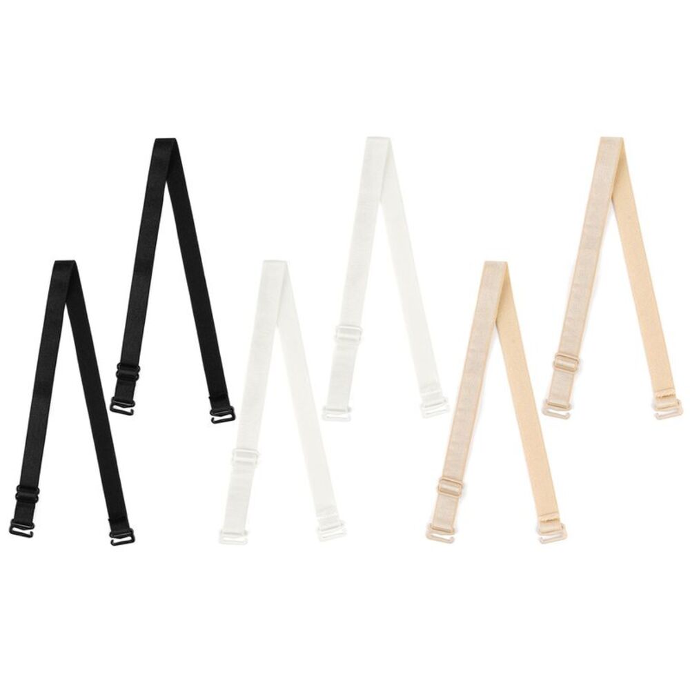 3 Pair Width Stretchable Shoulder Bra Straps Elastic Straps 12 mm Width Skin